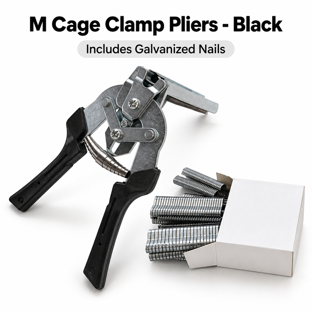 Automatic Hog Ring Pliers, M-Type Hog Rings Gun for Wire Mesh & Animal Cages